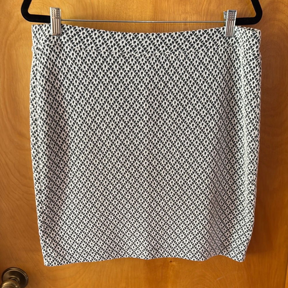 Blue and White Patterned Skirt